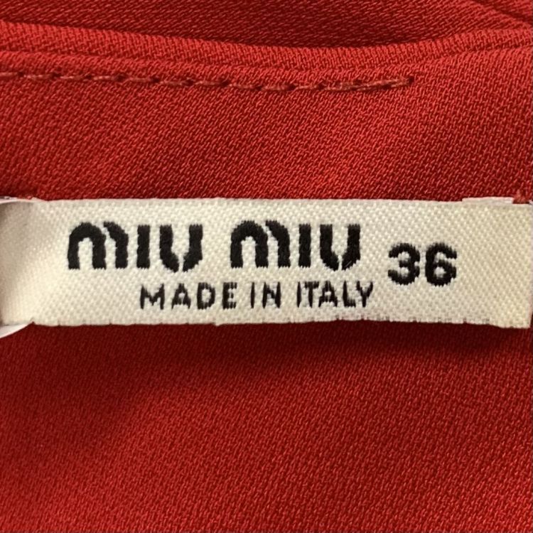 Miu Miu Miu Miu Red Scalloped Mini Dress Size 36 Size XS / US 0-2 / IT 36-38 - 3 Thumbnail