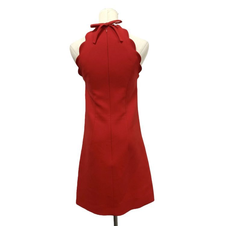 Miu Miu Miu Miu Red Scalloped Mini Dress Size 36 Size XS / US 0-2 / IT 36-38 - 2 Thumbnail