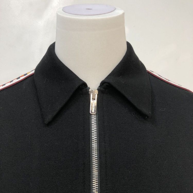Miu Miu Miu Miu Logo Stripe Zip Jacket Size S Size S / US 4 / IT 40 - 6 Thumbnail