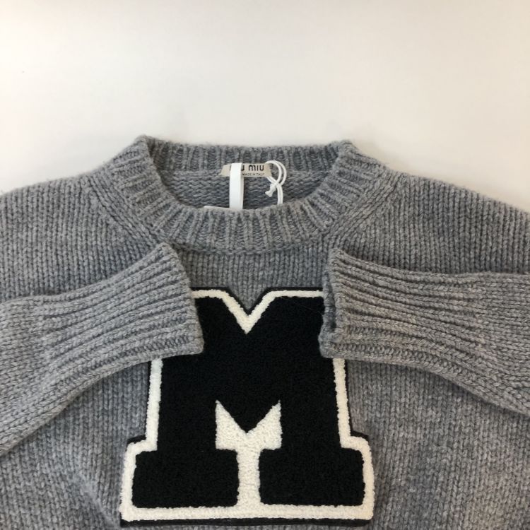 Miu Miu Miu Miu M Patch Wool Sweater Size 36 Size XS / US 0-2 / IT 36-38 - 11 Thumbnail