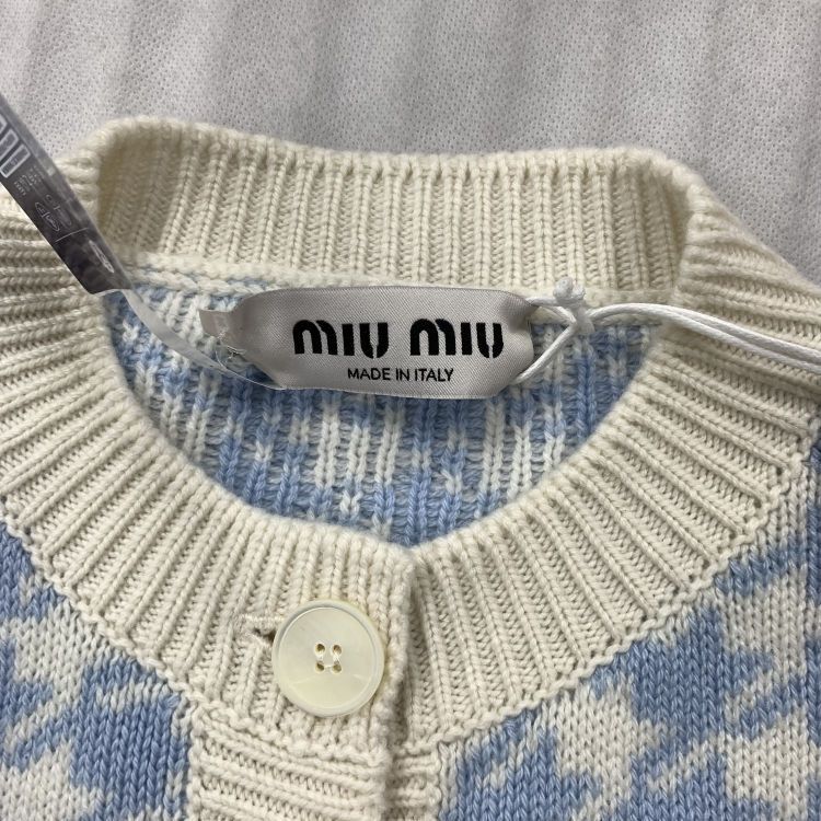 Miu Miu Miu Miu Houndstooth Cardigan Size 38 Size XS / US 0-2 / IT 36-38 - 7 Thumbnail