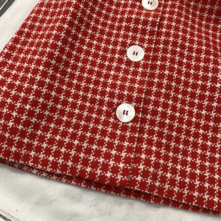 Miu Miu Miu Miu Red Tweed Mini Skirt Size 36 Size 25" / US 0 / IT 36 - 6 Thumbnail