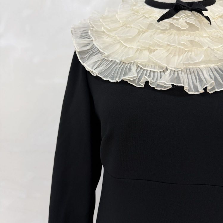 Miu Miu Miu Miu Ruffle Collar Midi Dress Size 38 Size XS / US 0-2 / IT 36-38 - 8 Thumbnail