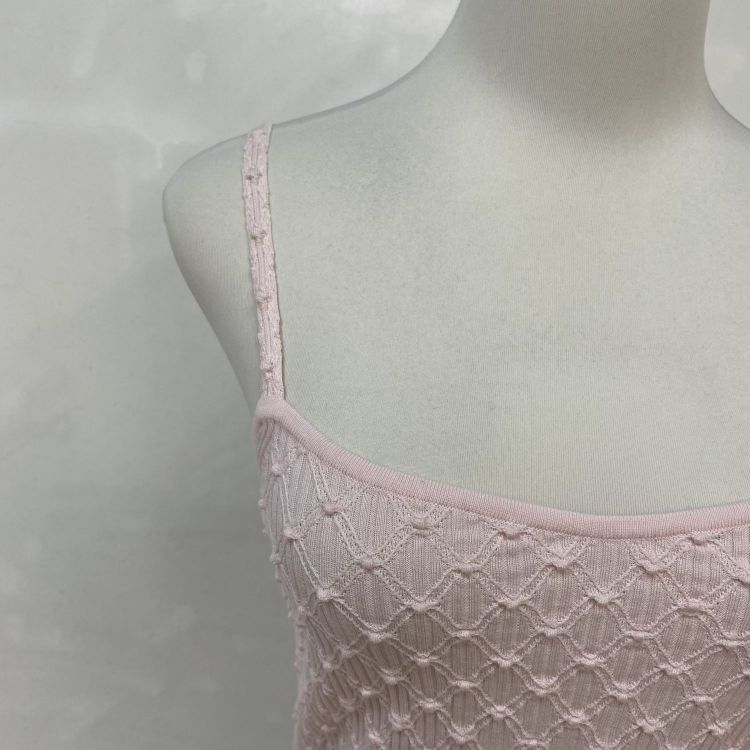 Chanel Chanel Pink Lattice Knit Tank Top Size 34 Size XS / US 0-2 / IT 36-38 - 7 Thumbnail