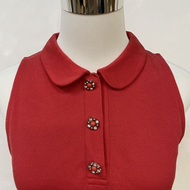 Miu Miu Miu Miu Jeweled Button Ruffled Polo Size S Size S / US 4 / IT 40 - 6 Thumbnail