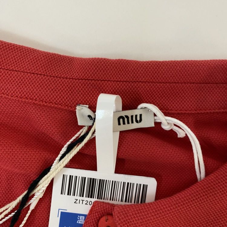 Miu Miu Miu Miu Jeweled Button Ruffled Polo Size S Size S / US 4 / IT 40 - 3 Thumbnail