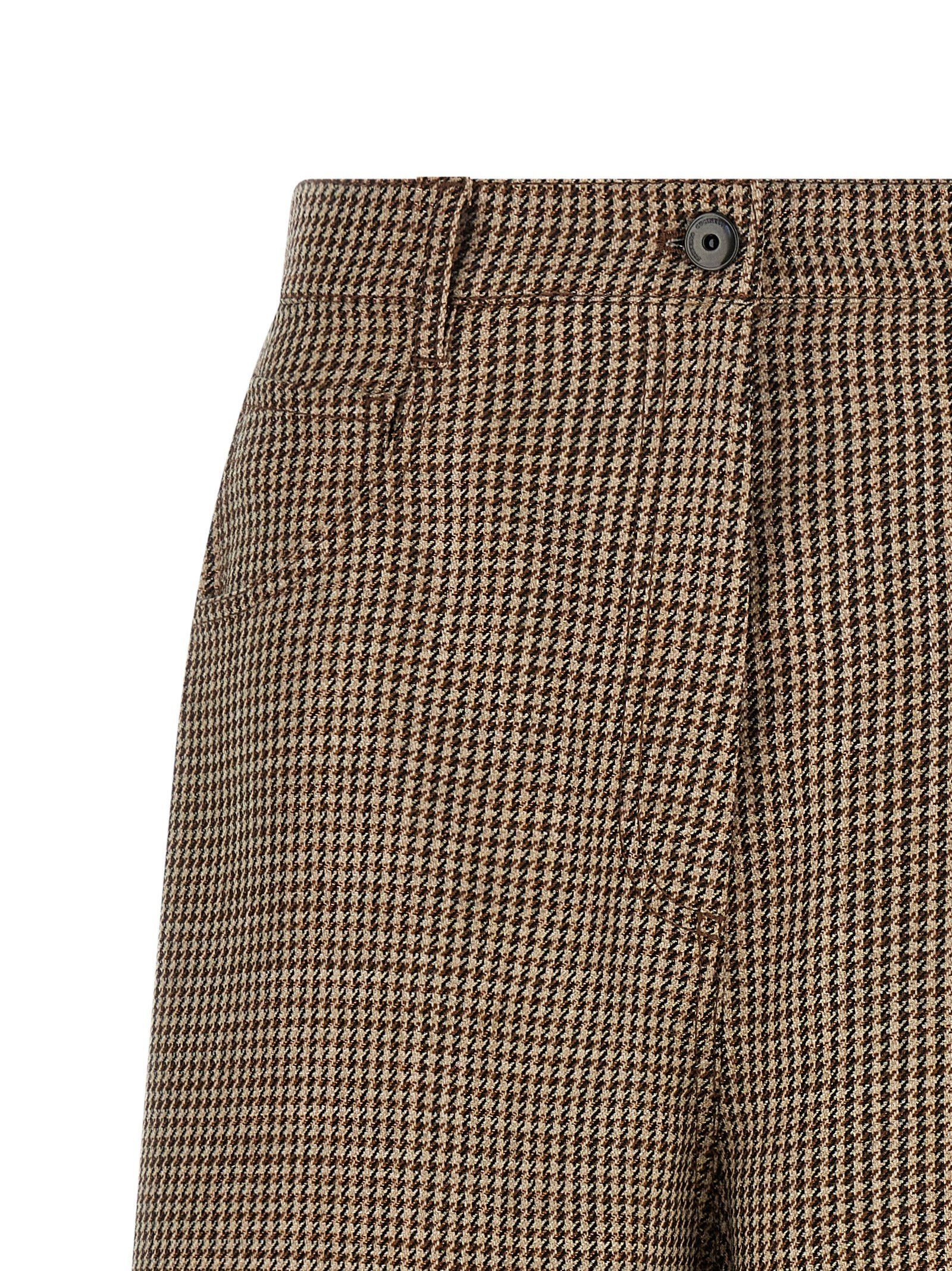 Brunello Cucinelli Prince Of Wales Lamé Bermuda Shorts Size 28" / US 6 / IT 42 - 3 Thumbnail