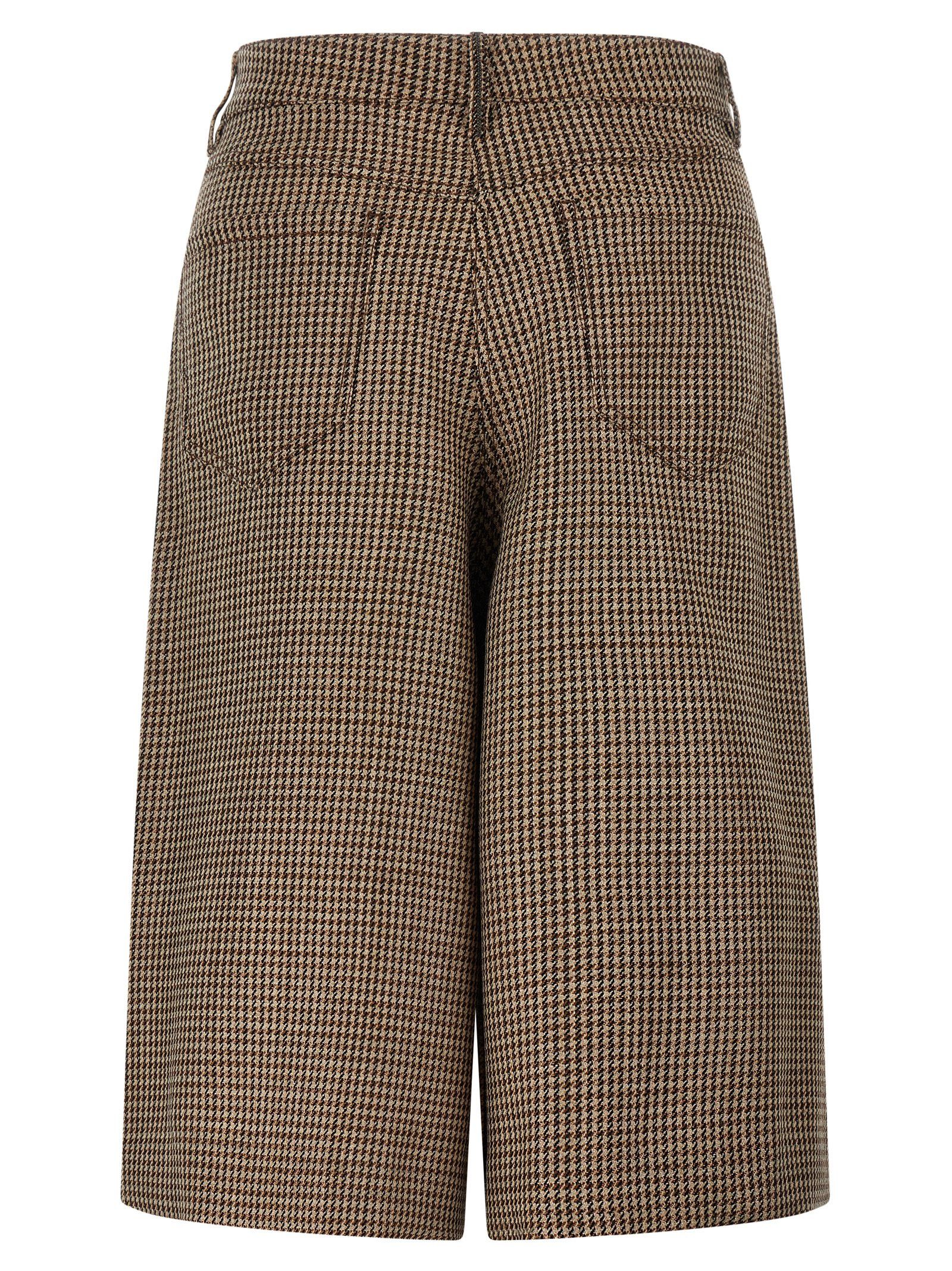 Brunello Cucinelli Prince Of Wales Lamé Bermuda Shorts Size 30" / US 8 / IT 44 - 2 Thumbnail