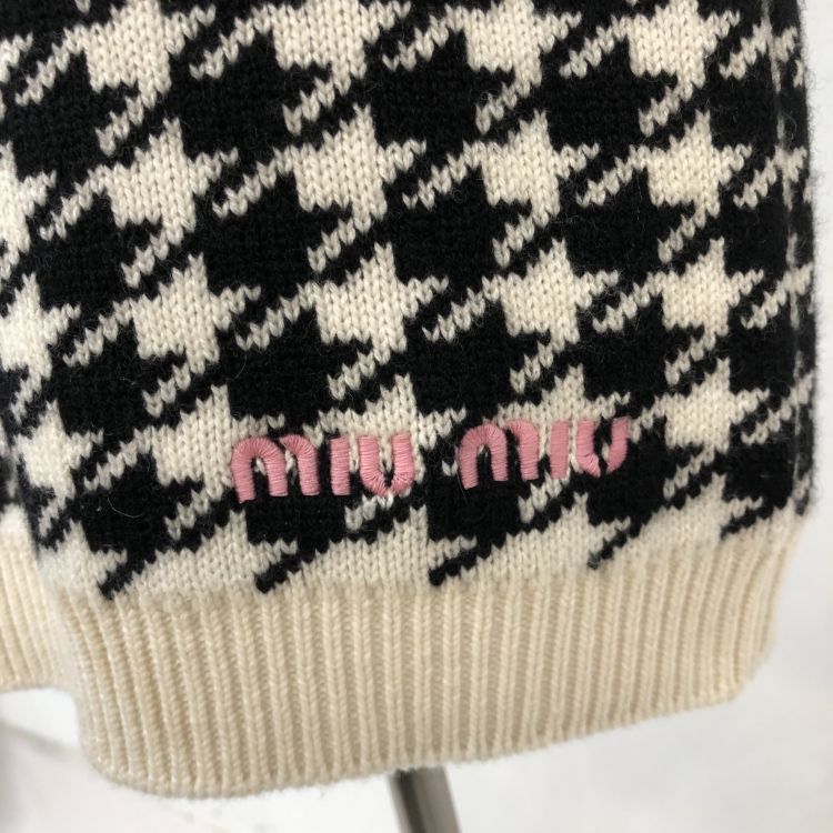 Miu Miu Miu Miu Houndstooth Knit Dress Size 38 Size XS / US 0-2 / IT 36-38 - 7 Thumbnail