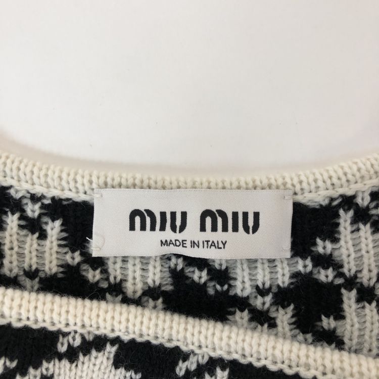 Miu Miu Miu Miu Houndstooth Knit Dress Size 38 Size XS / US 0-2 / IT 36-38 - 3 Thumbnail