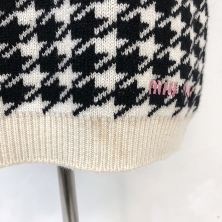 Miu Miu Miu Miu Houndstooth Knit Dress Size 38 Size XS / US 0-2 / IT 36-38 - 10 Thumbnail