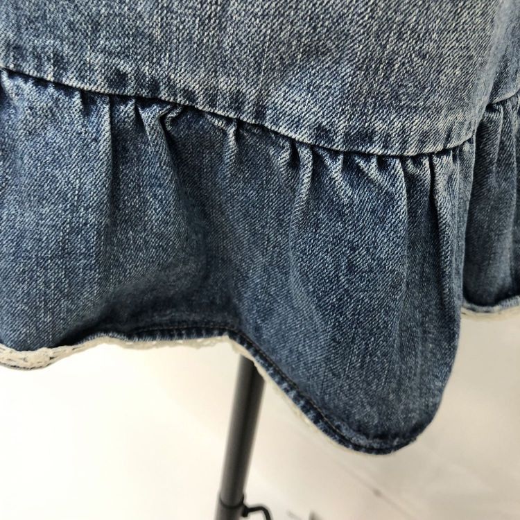 Miu Miu Miu Miu Ruffle Denim Midi Skirt Size 40 Size 27" / US 4 / IT 40 - 8 Thumbnail