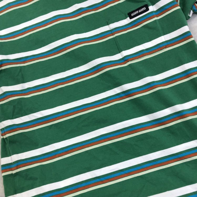 Miu Miu Miu Miu Striped Cotton T-Shirt Size M Size M / US 6-8 / IT 42-44 - 7 Thumbnail