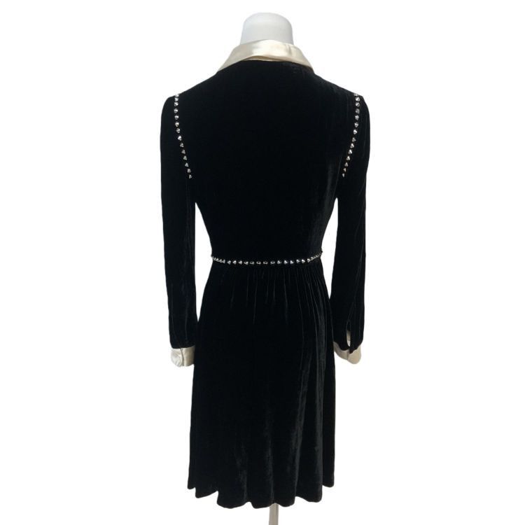 Miu Miu Miu Miu Studded Velvet Dress Size 36 Size XS / US 0-2 / IT 36-38 - 2 Thumbnail
