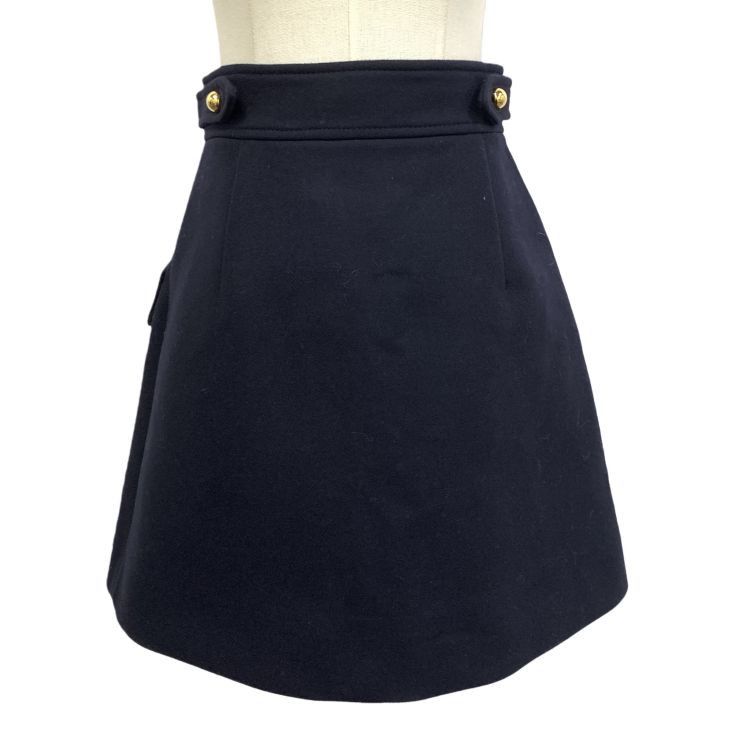 Miu Miu Miu Miu Anchor Embroidered Mini Skirt Size 40 Size 27" / US 4 / IT 40 - 2 Thumbnail