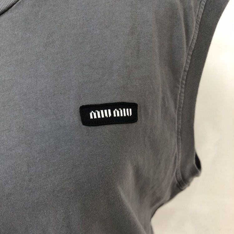 Miu Miu Miu Miu Logo Patch Tank Top Size M Size M / US 6-8 / IT 42-44 - 7 Thumbnail