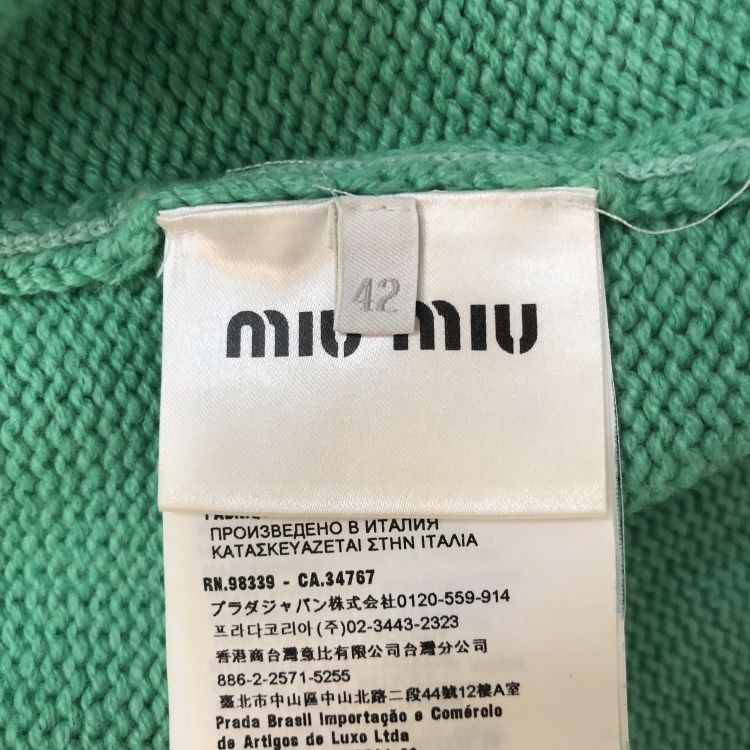Miu Miu Miu Miu Jeweled Button Cashmere Cardigan Size 42 Size M / US 6-8 / IT 42-44 - 4 Thumbnail