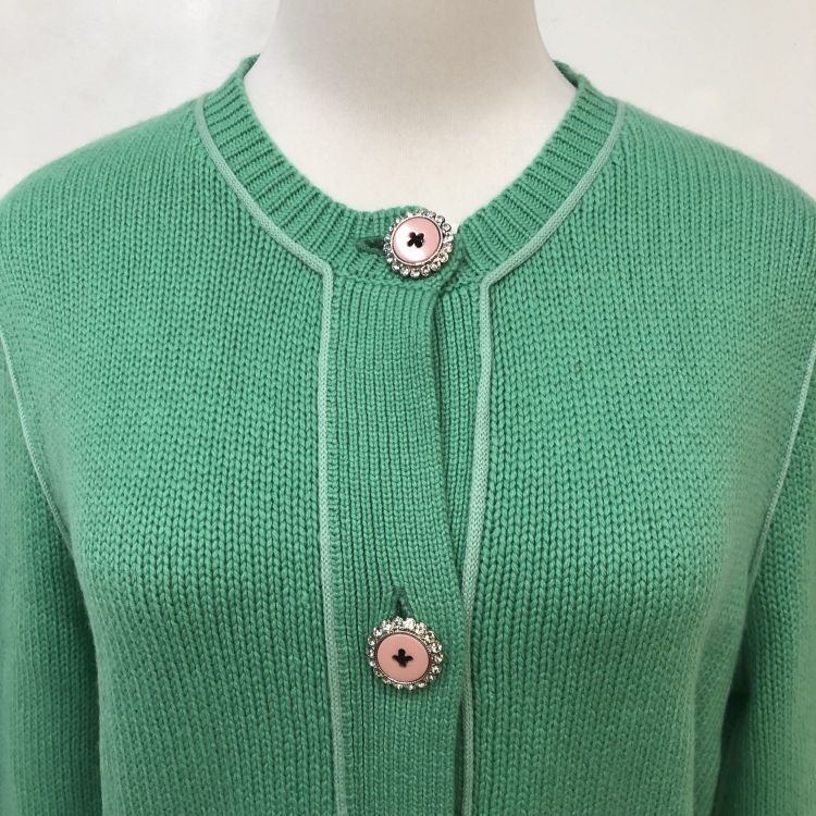 Miu Miu Miu Miu Jeweled Button Cashmere Cardigan Size 42 Size M / US 6-8 / IT 42-44 - 7 Thumbnail