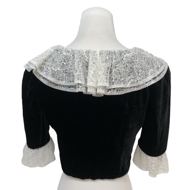 Miu Miu Miu Miu Lace Collar Velvet Blouse Size 38 Size XS / US 0-2 / IT 36-38 - 2 Thumbnail