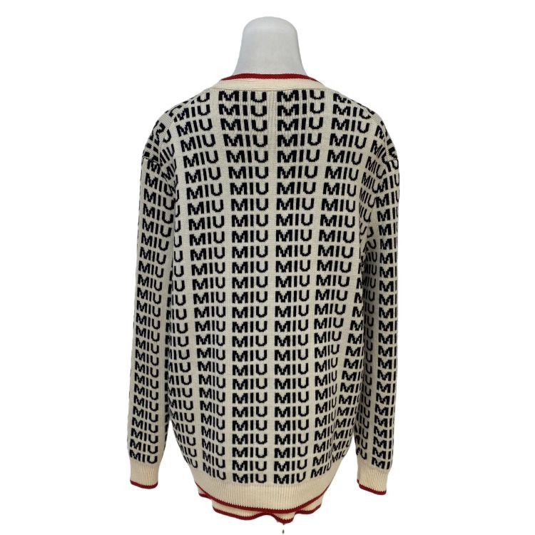 Miu Miu Miu Miu Logo Knit Cardigan Size 38 Size XS / US 0-2 / IT 36-38 - 2 Thumbnail
