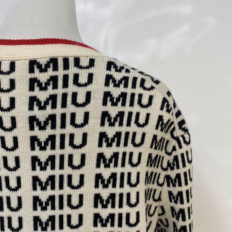 Miu Miu Miu Miu Logo Knit Cardigan Size 38 Size XS / US 0-2 / IT 36-38 - 14 Thumbnail