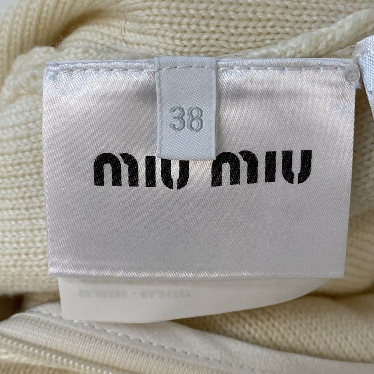 Miu Miu Miu Miu Logo Knit Cardigan Size 38 Size XS / US 0-2 / IT 36-38 - 8 Thumbnail