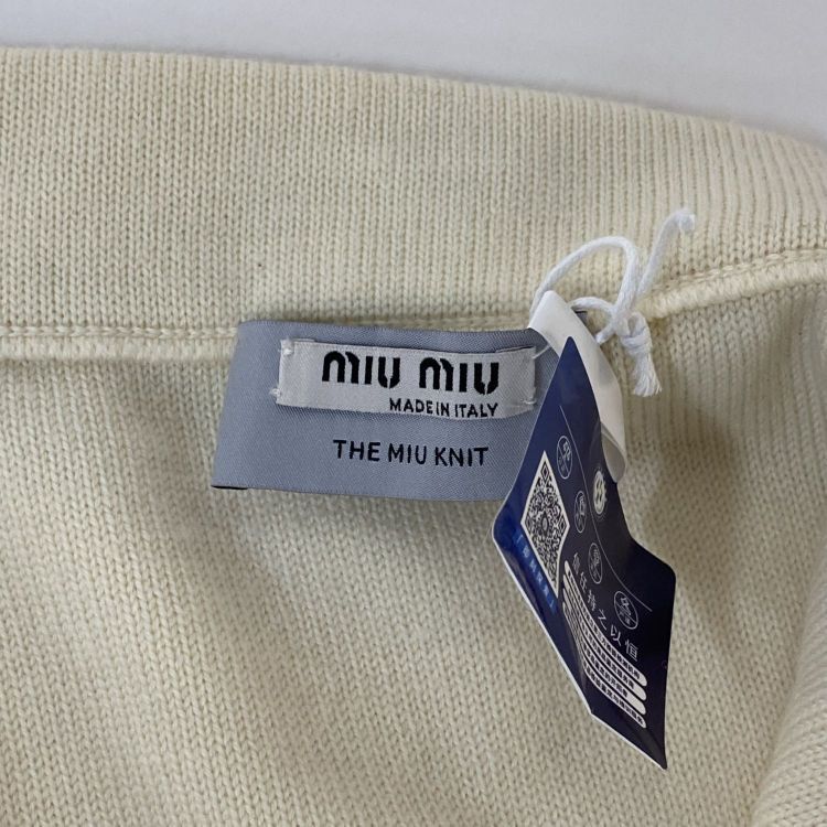 Miu Miu Miu Miu Logo Knit Cardigan Size 38 Size XS / US 0-2 / IT 36-38 - 7 Thumbnail