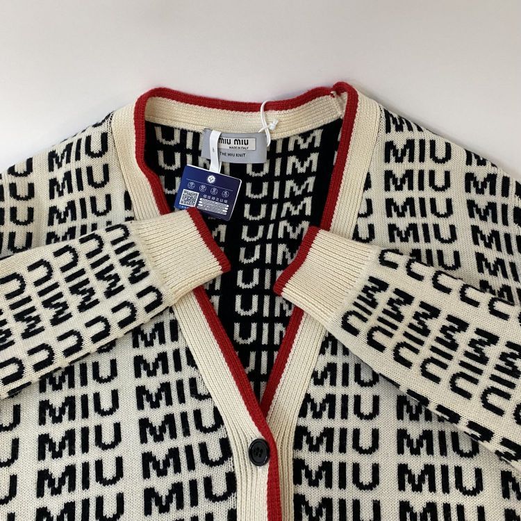 Miu Miu Miu Miu Logo Knit Cardigan Size 38 Size XS / US 0-2 / IT 36-38 - 15 Thumbnail