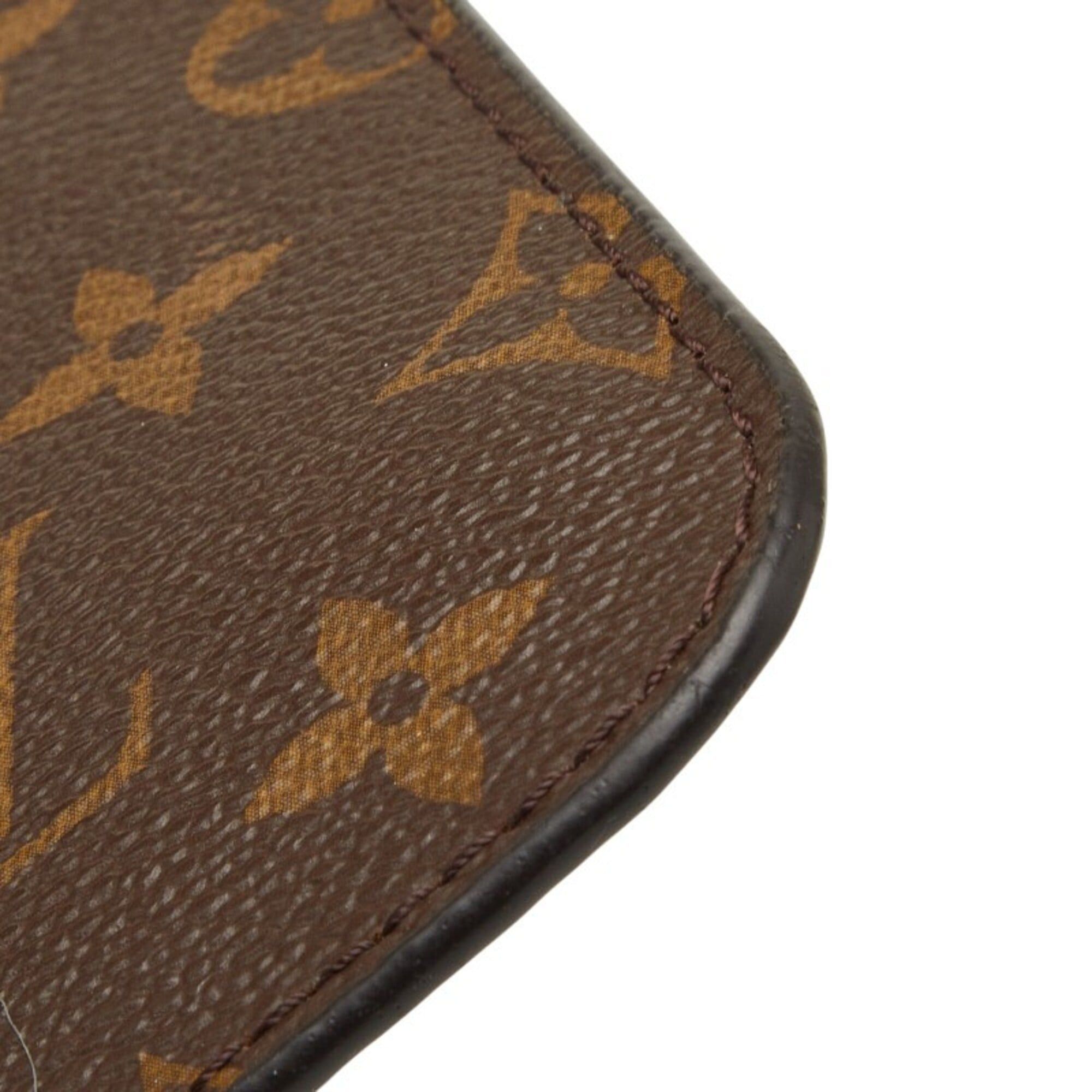 Louis Vuitton Louis Vuitton Monogram Neverfull Accessories Handbag Pouch Mini Clutch Bag Brown Leather Women's LOUIS VUITTON Size ONE SIZE - 4 Thumbnail