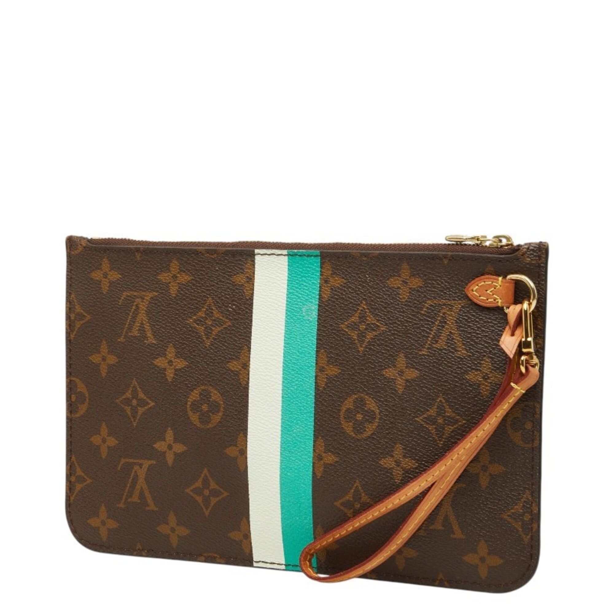 Louis Vuitton Louis Vuitton Monogram Neverfull Accessories Handbag Pouch Mini Clutch Bag Brown Leather Women's LOUIS VUITTON Size ONE SIZE - 2 Thumbnail