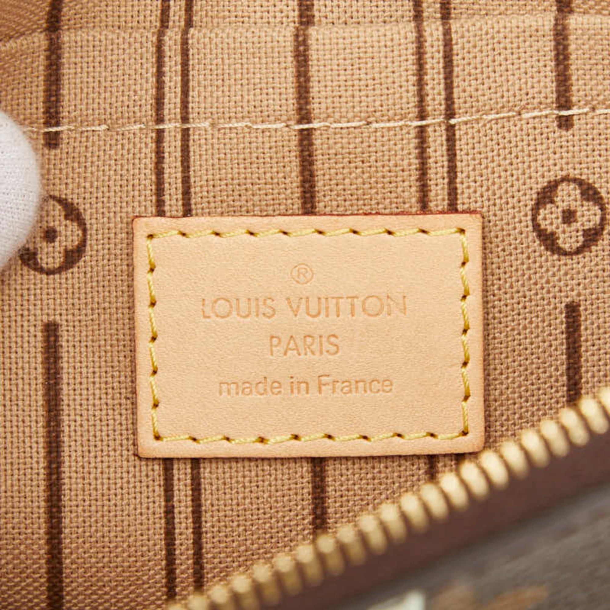 Louis Vuitton Louis Vuitton Monogram Neverfull Accessories Handbag Pouch Mini Clutch Bag Brown Leather Women's LOUIS VUITTON Size ONE SIZE - 8 Thumbnail