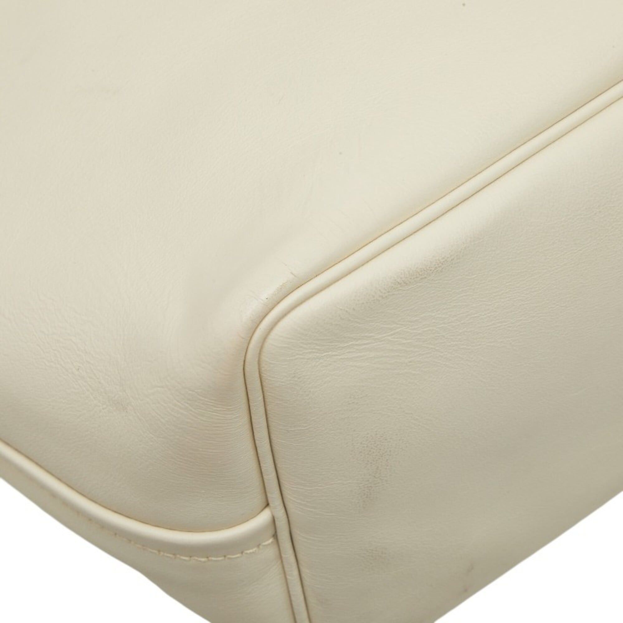 Prada Prada One-Shoulder Bag, White Leather, Women's PRADA Size ONE SIZE - 7 Thumbnail