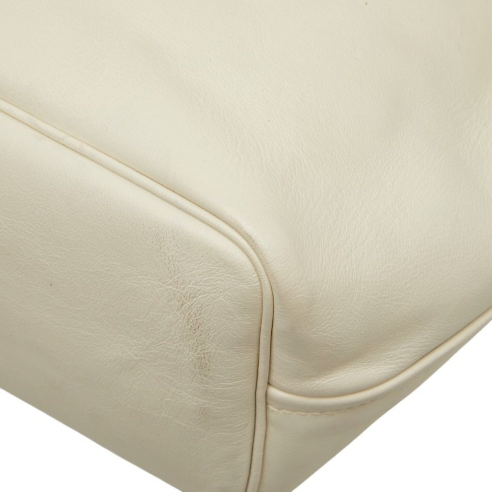 Prada Prada One-Shoulder Bag, White Leather, Women's PRADA Size ONE SIZE - 6 Thumbnail