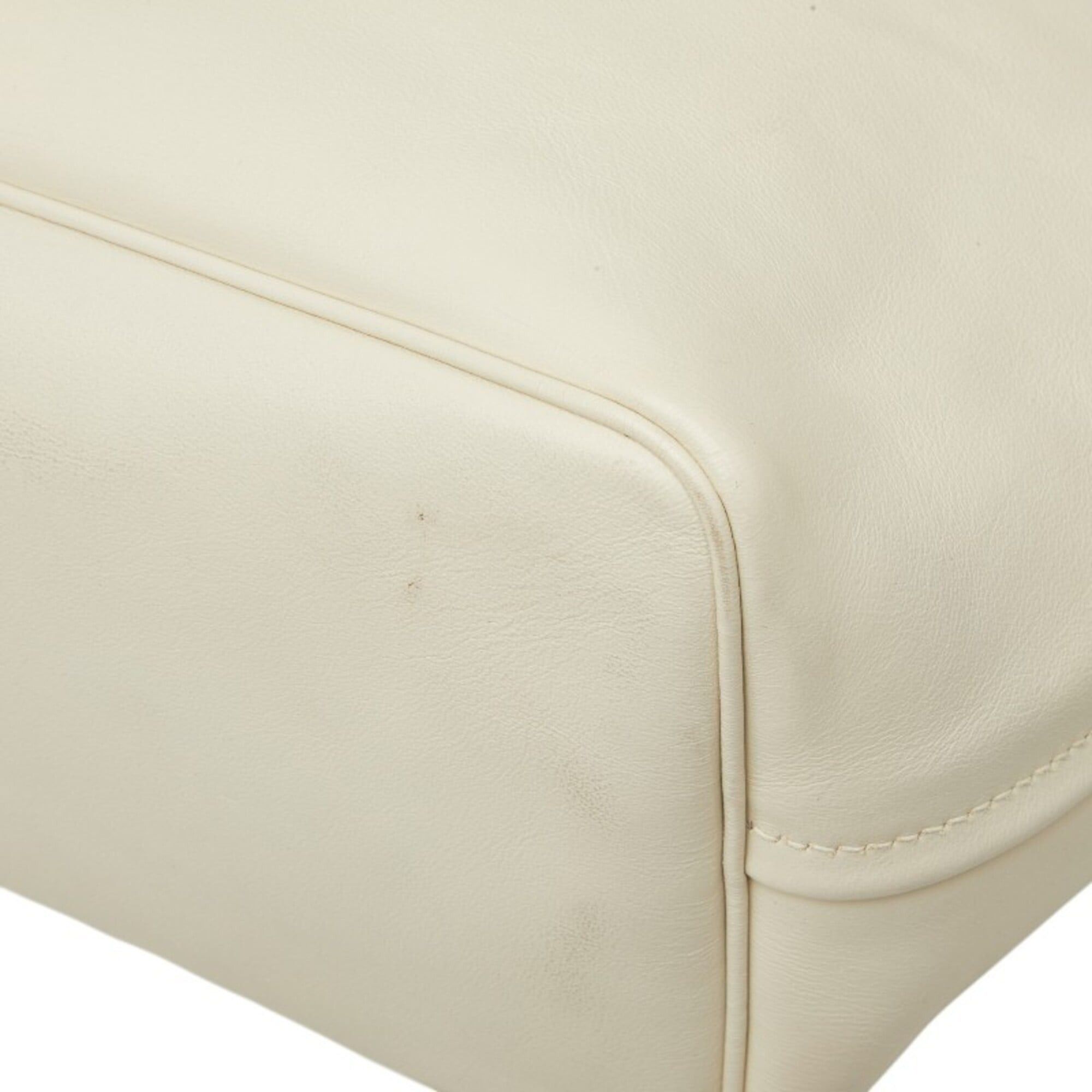 Prada Prada One-Shoulder Bag, White Leather, Women's PRADA Size ONE SIZE - 4 Thumbnail