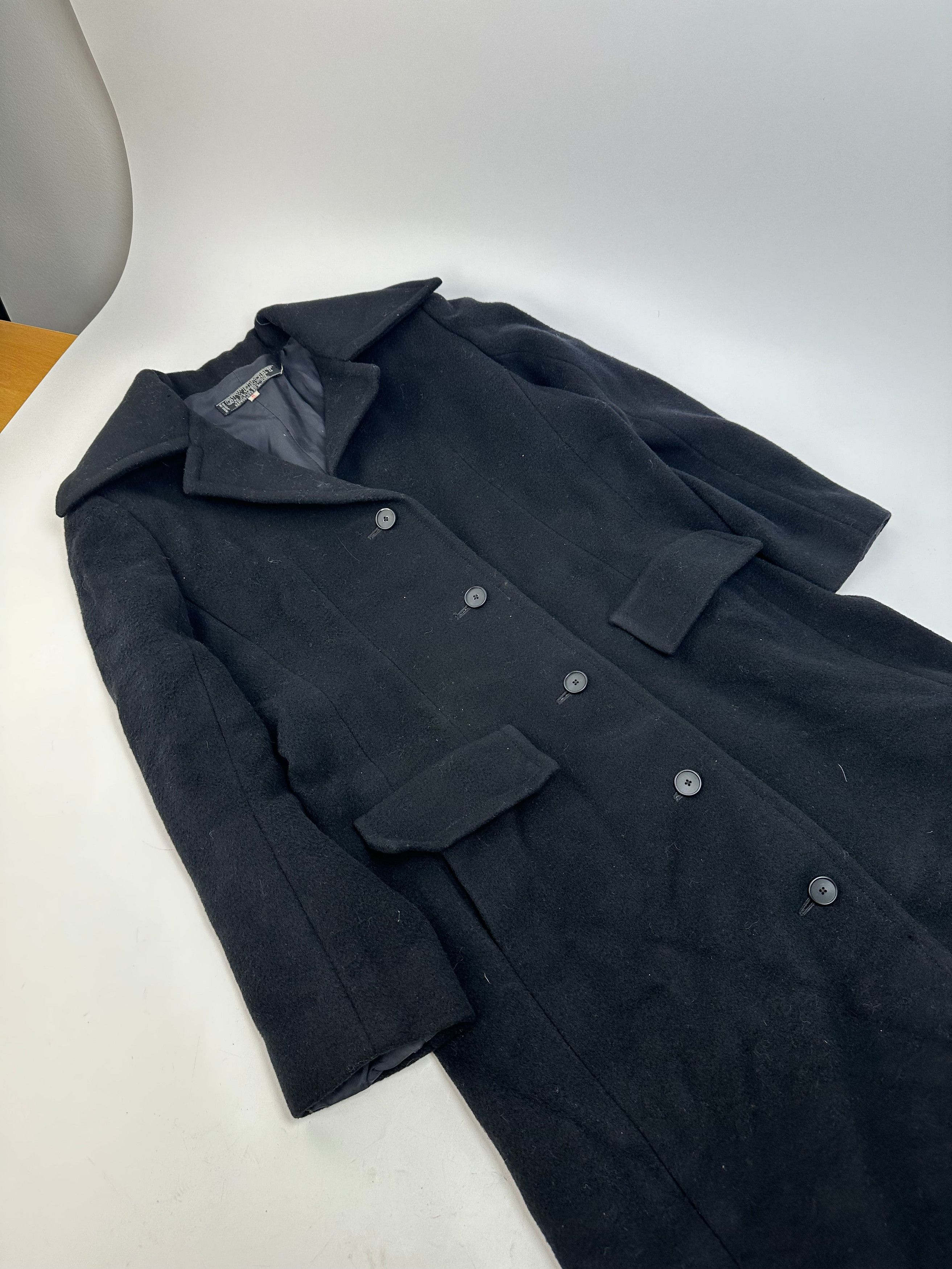 Givenchy Vintage Nouvelle Boutique Wool Long Coat Black S Size S / US 4 / IT 40 - 5 Thumbnail