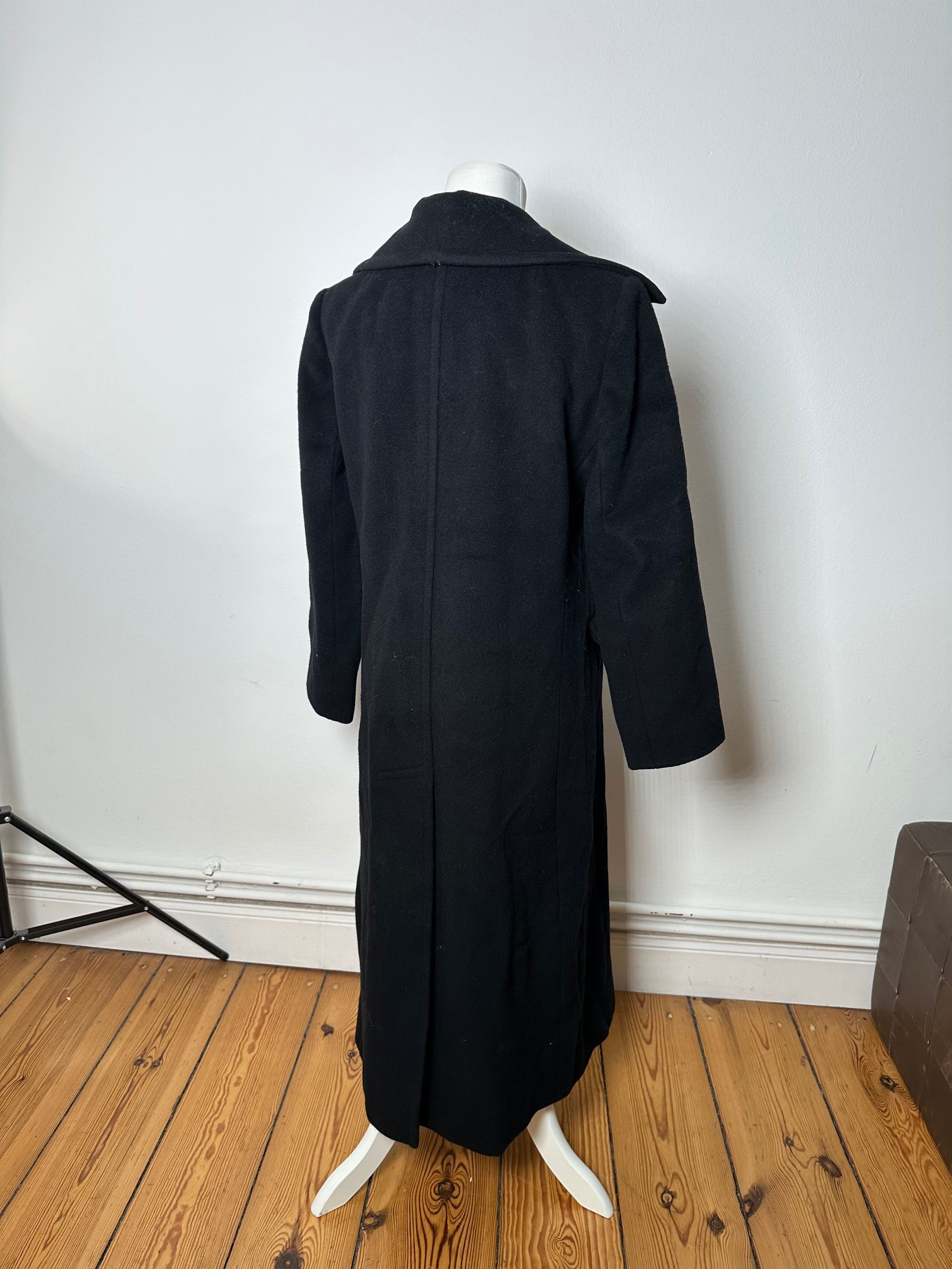 Givenchy Vintage Nouvelle Boutique Wool Long Coat Black S Size S / US 4 / IT 40 - 3 Thumbnail