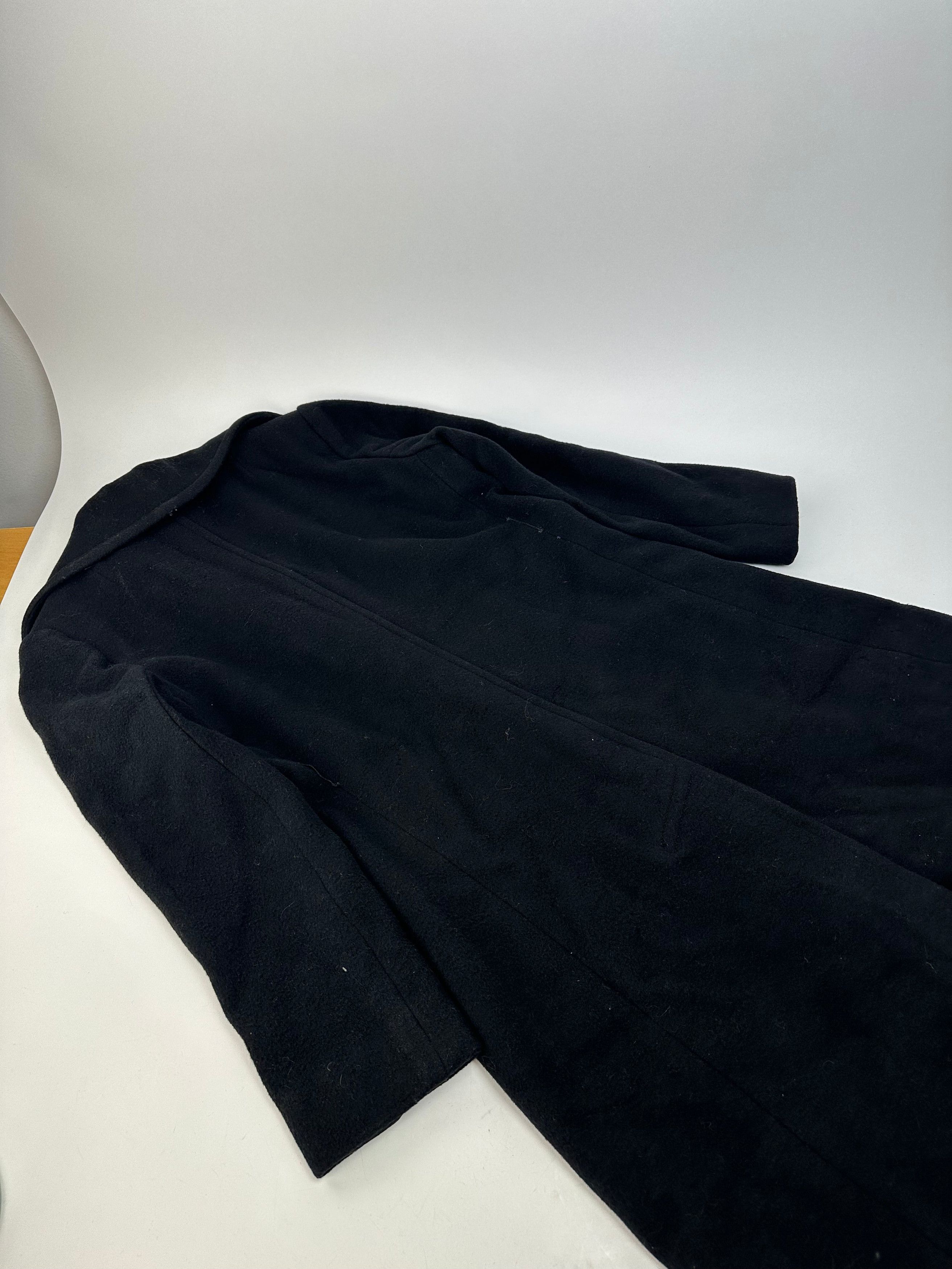 Givenchy Vintage Nouvelle Boutique Wool Long Coat Black S Size S / US 4 / IT 40 - 8 Thumbnail