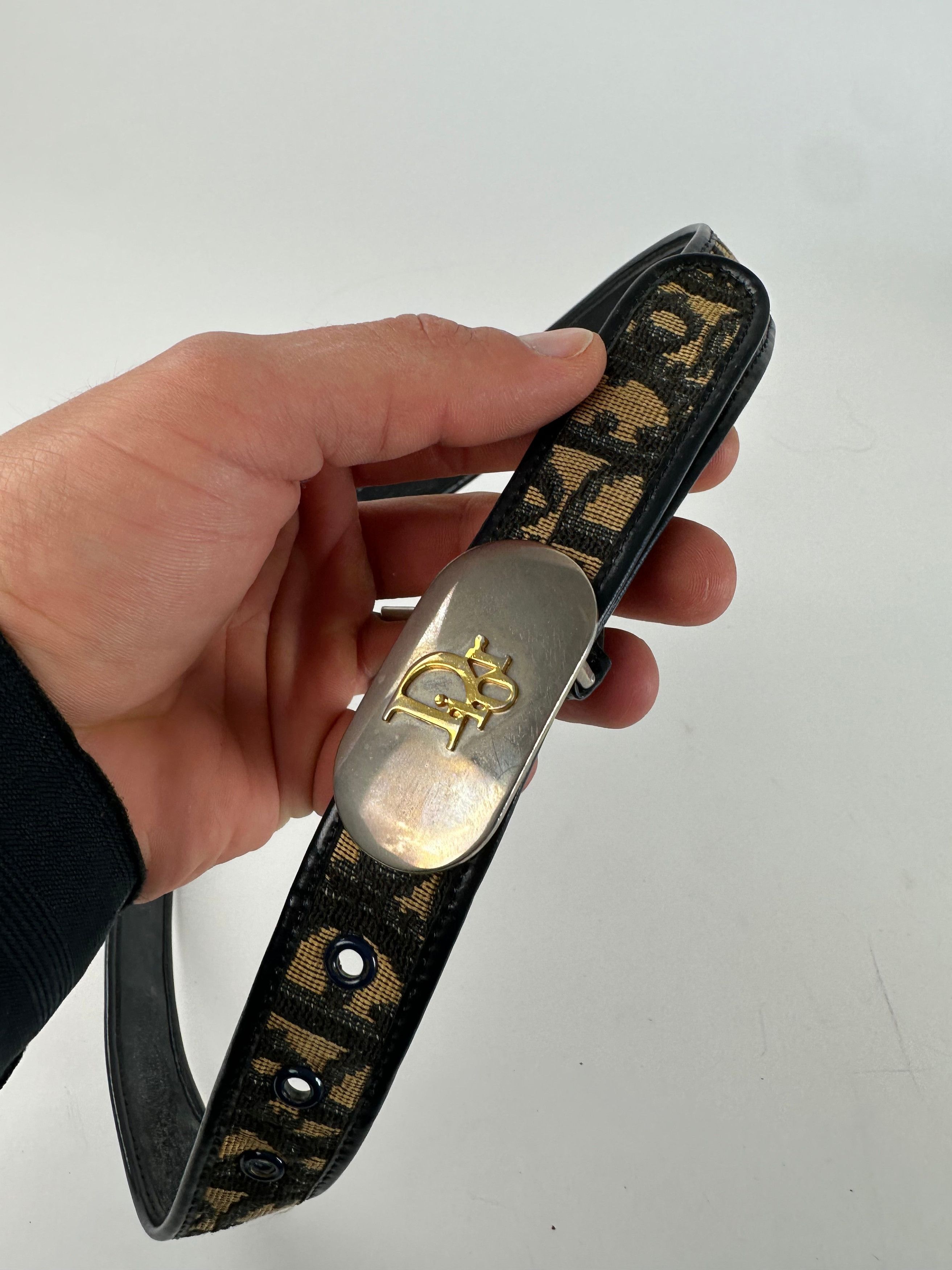 Dior Vintage Oblique Monogram Canvas Belt Brown 75 cm Size ONE SIZE - 2 Thumbnail