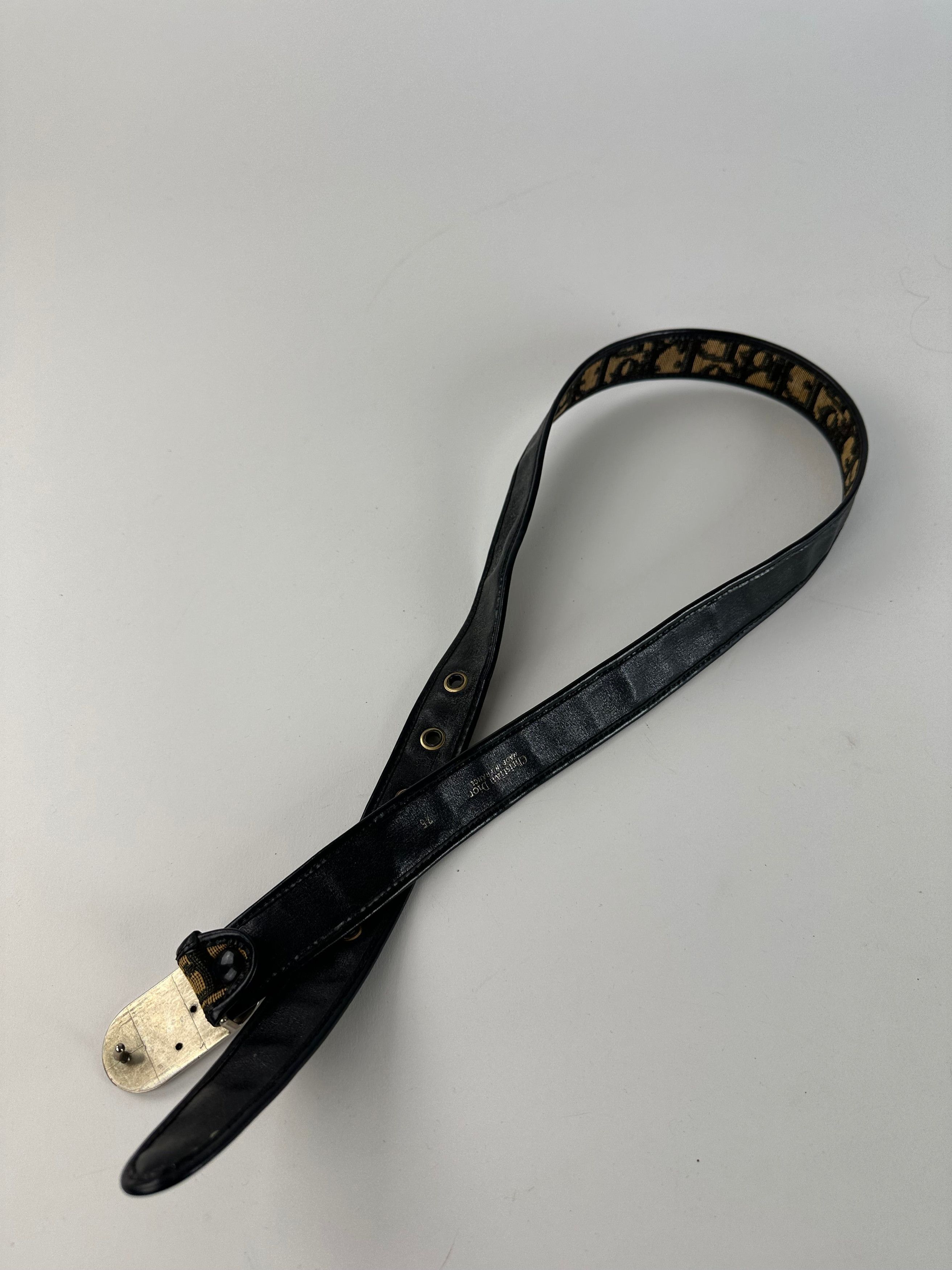 Dior Vintage Oblique Monogram Canvas Belt Brown 75 cm Size ONE SIZE - 9 Thumbnail
