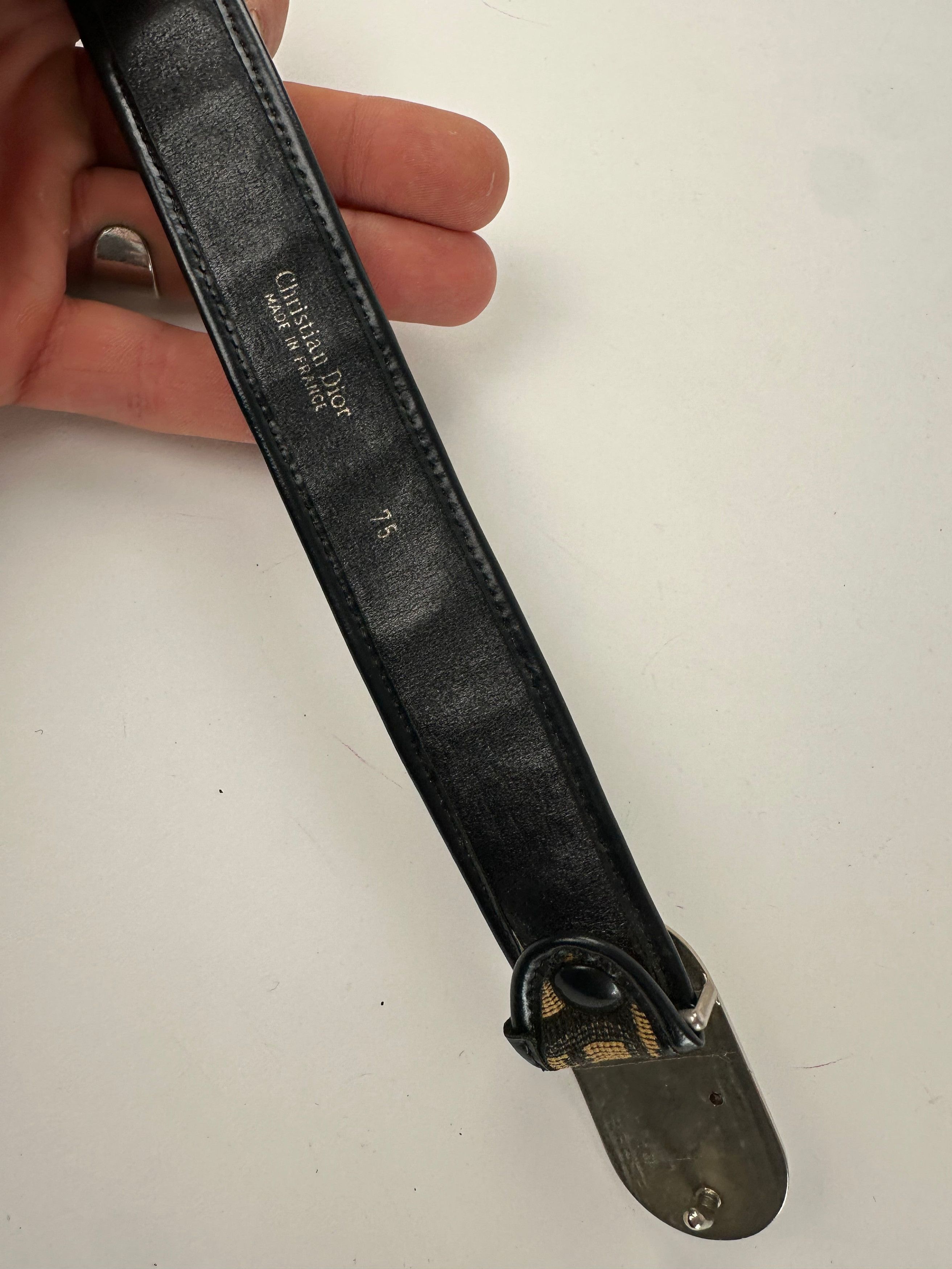 Dior Vintage Oblique Monogram Canvas Belt Brown 75 cm Size ONE SIZE - 5 Thumbnail