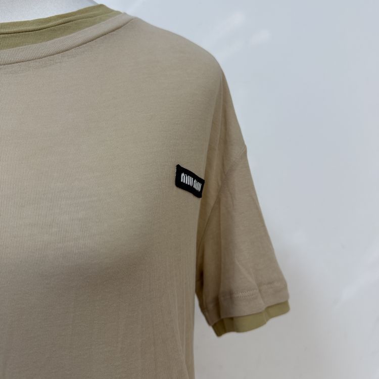Miu Miu Miu Miu Logo Layered T-Shirt Size M Size M / US 6-8 / IT 42-44 - 9 Thumbnail