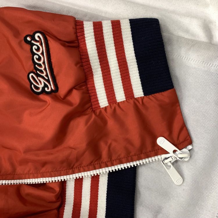Gucci Gucci Script Logo Bomber Jacket Size 40 Size S / US 4 / IT 40 - 6 Thumbnail