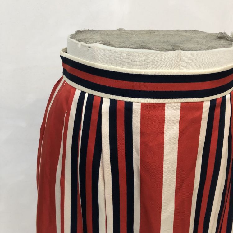 Gucci Gucci Striped Silk Midi Skirt Size 38 Size 26" / US 2 / IT 38 - 6 Thumbnail