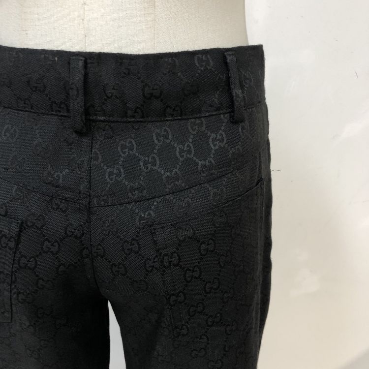 Gucci Gucci Black Monogram Pants Size 38 Size 26" / US 2 / IT 38 - 7 Thumbnail