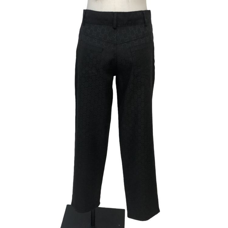 Gucci Gucci Black Monogram Pants Size 38 Size 26" / US 2 / IT 38 - 2 Thumbnail