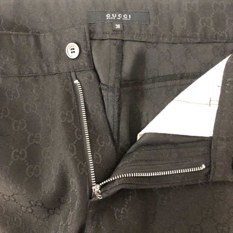 Gucci Gucci Black Monogram Pants Size 38 Size 26" / US 2 / IT 38 - 8 Thumbnail