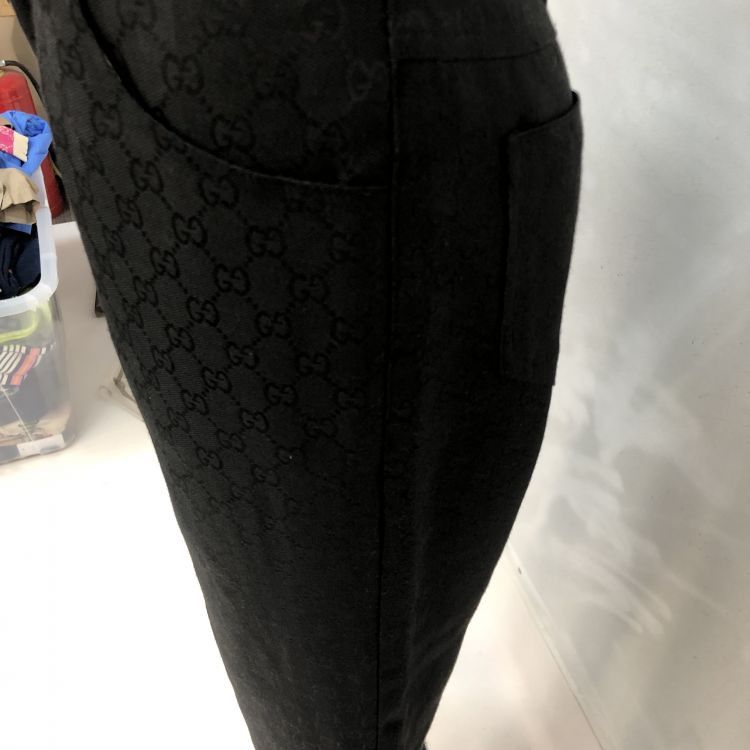 Gucci Gucci Black Monogram Pants Size 38 Size 26" / US 2 / IT 38 - 6 Thumbnail