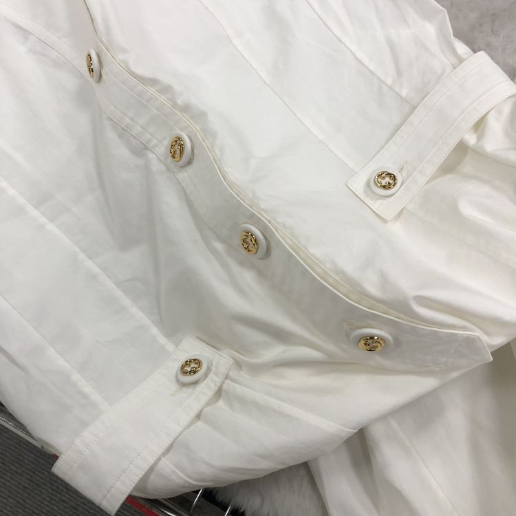 Gucci Gucci White Cotton Button-Front Maxi Dress Size 40 Size S / US 4 / IT 40 - 7 Thumbnail