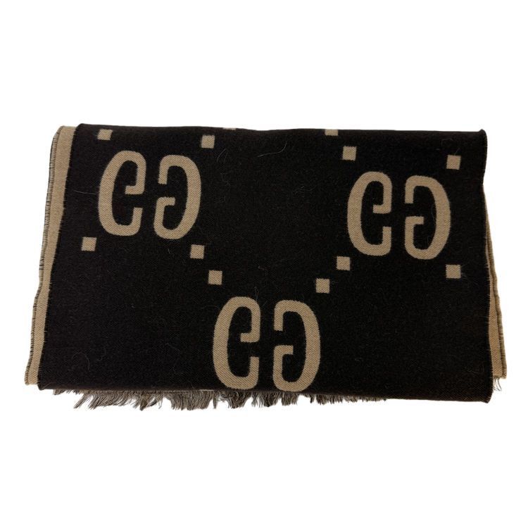 Gucci Gucci GG Logo Wool Silk Scarf ONE SIZE Size ONE SIZE - 2 Thumbnail