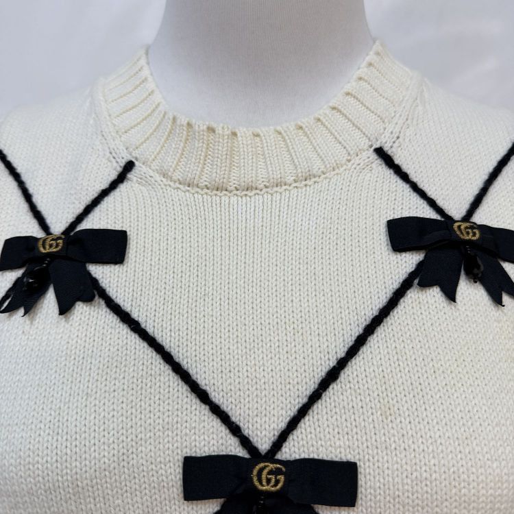 Gucci Gucci Diamond Bow Knit Vest Size M Size M / US 6-8 / IT 42-44 - 6 Thumbnail